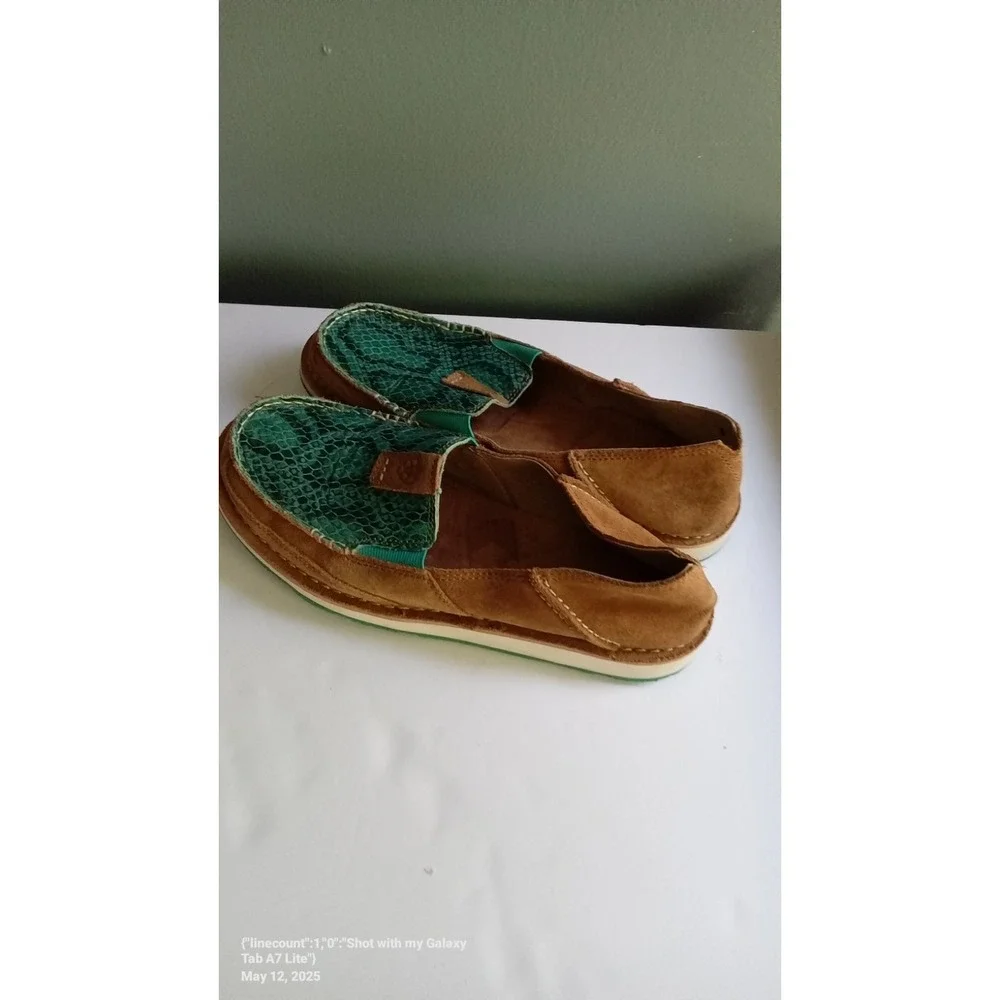 Ariat Moccasin Loafers Snake Print Slip On Casual Comfort‎ Shoes